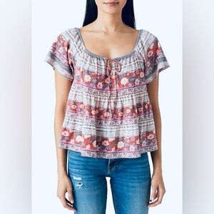 53. Lucky Brand Floral Boho Top
